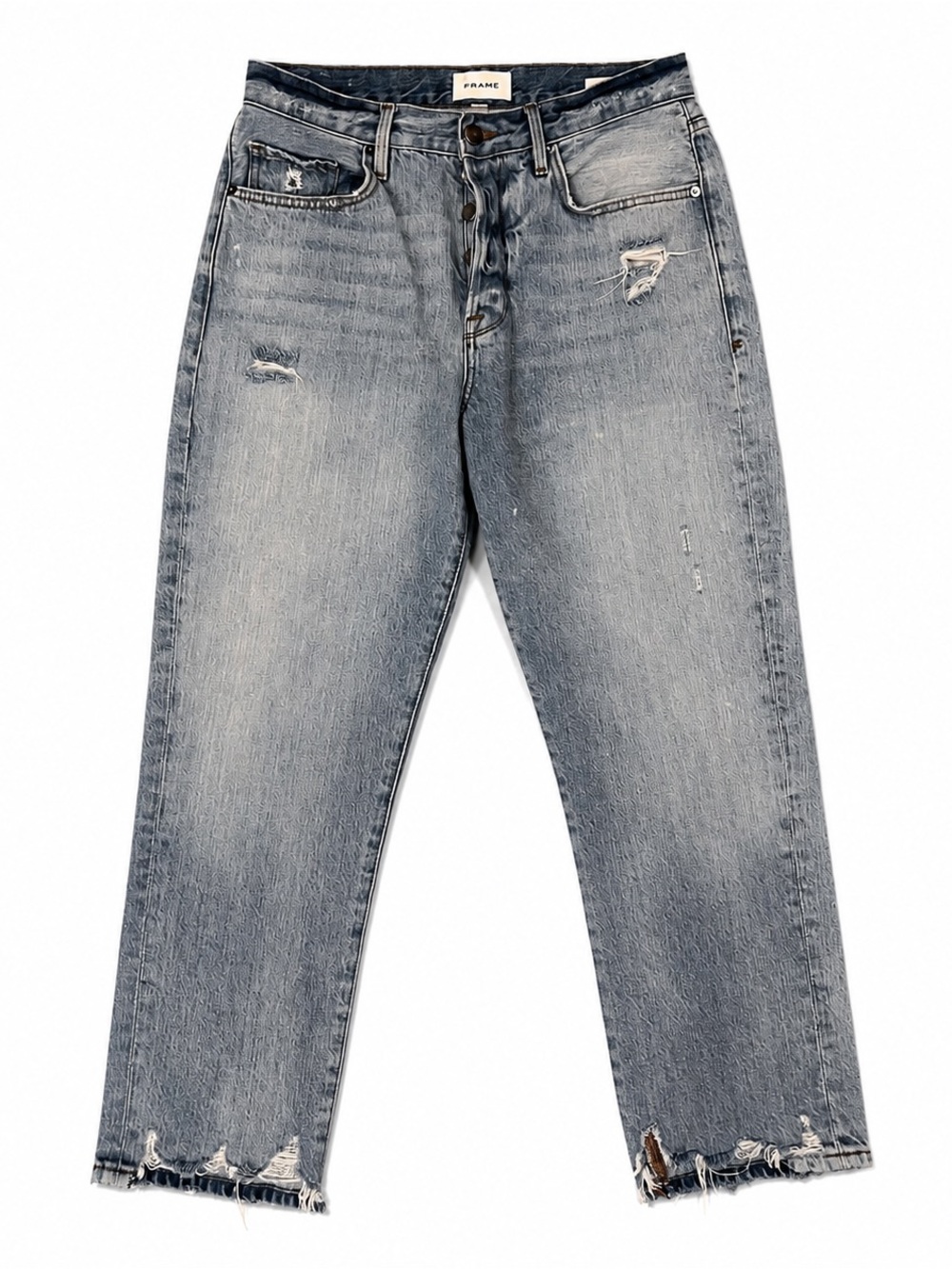 FRAME‎ Le Original Straight Leg Jeans Distressed Raw Hem Size 28